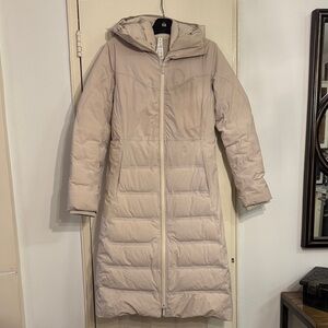 lululemon athletica Cream Hooded Puffer Jacket